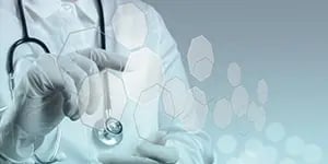 Medicine doctor working with modern computer interface