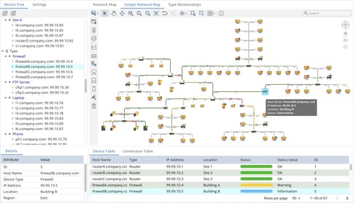 An example graph network analysis application