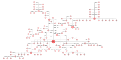 A graph of connected data.