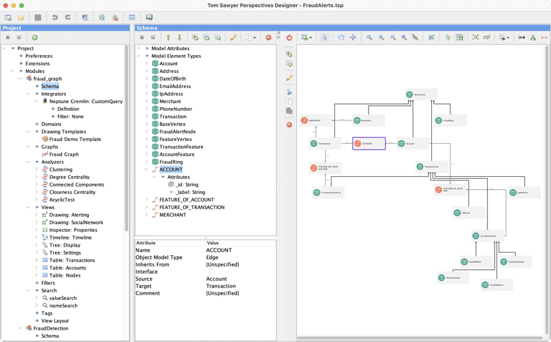 Visualize and refine the structure of your data model with the Tom Sawyer Perspectives visual schema editor.